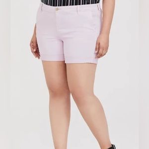 Torrid: Pur Twill Chino Short, lightpink shorts, size 20